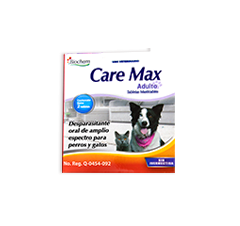 Care Max Adulto 2 Tabletas Masticables Sin Ivermectina